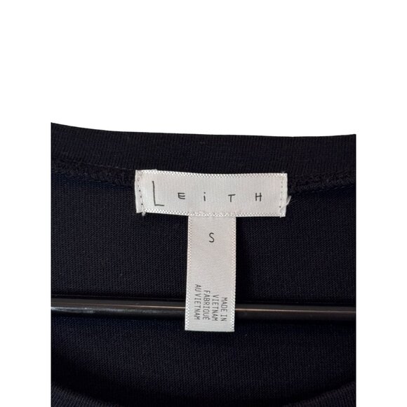 Leith ruched bodycon sleeveless dress black women's size S - Picture 7 of 8